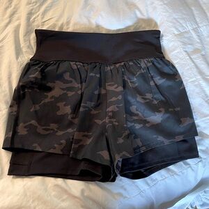 Spanx bike shorts with overlay